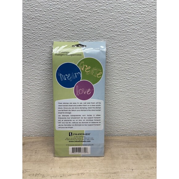 Inkadinkado 37 Clear Stamps Set Doodle Alphabet - Picture 3 of 4